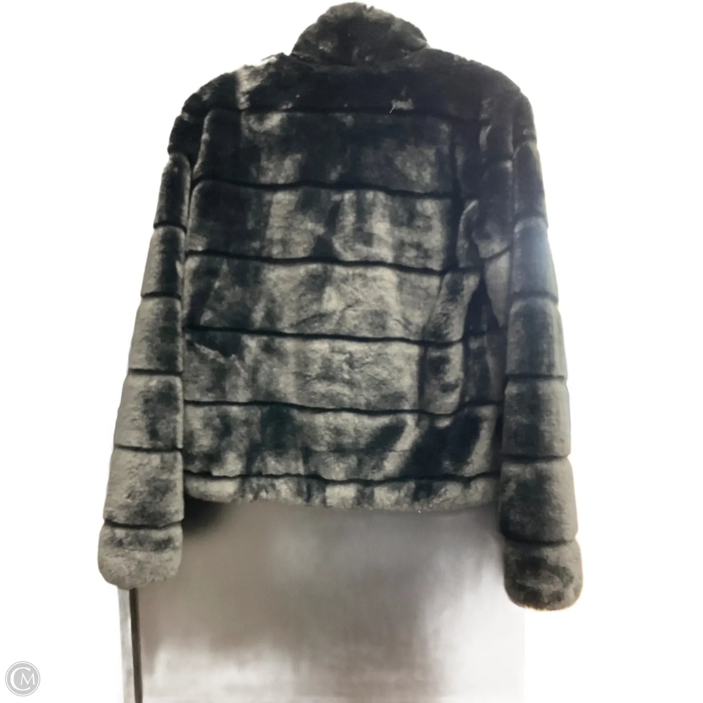 Coat Faux Fur & Sherpa By Nine West In Black, Size: Xs