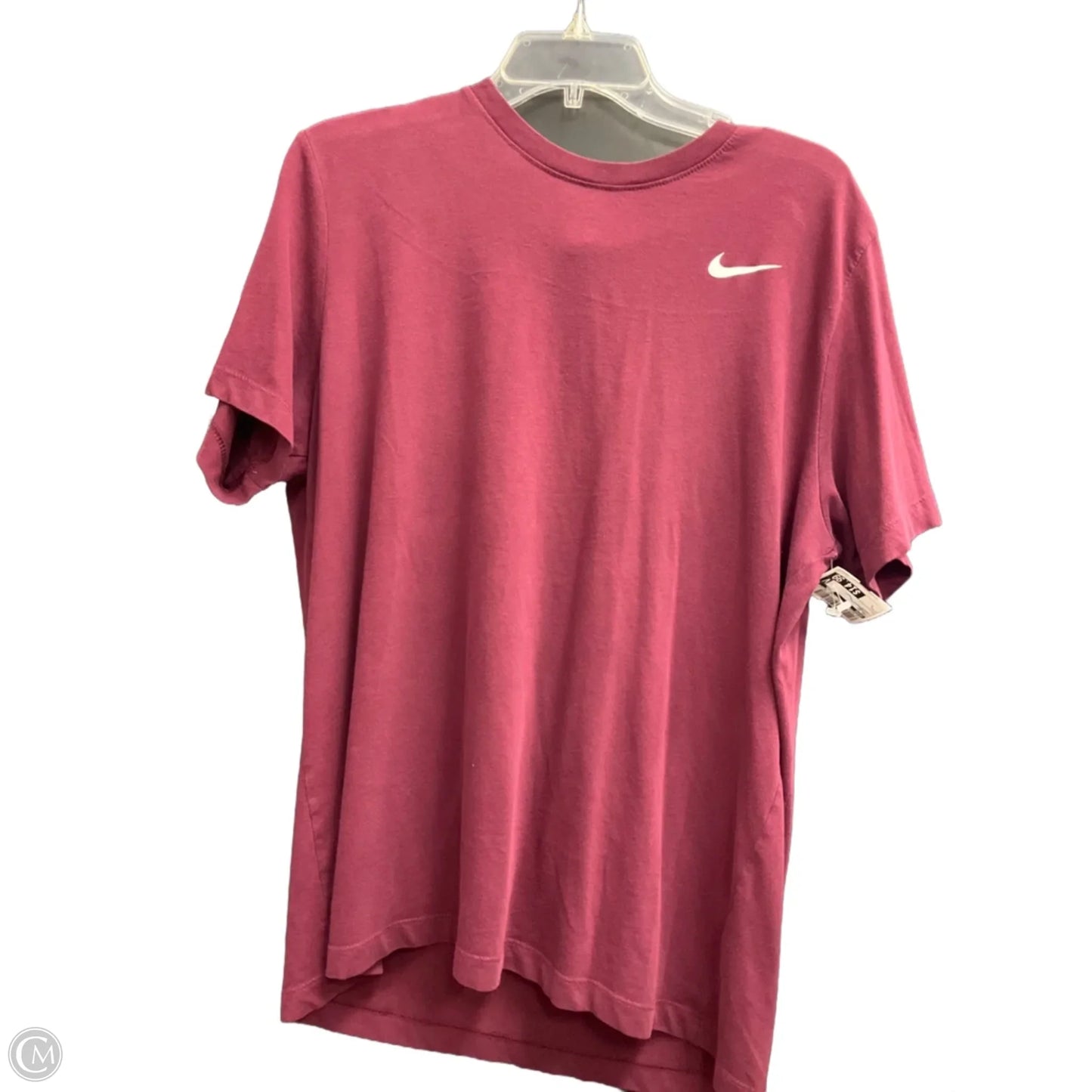 Top Short Sleeve By Nike In Maroon, Size: L