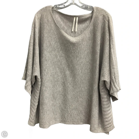 Top Short Sleeve By Anthropologie In Silver, Size: L