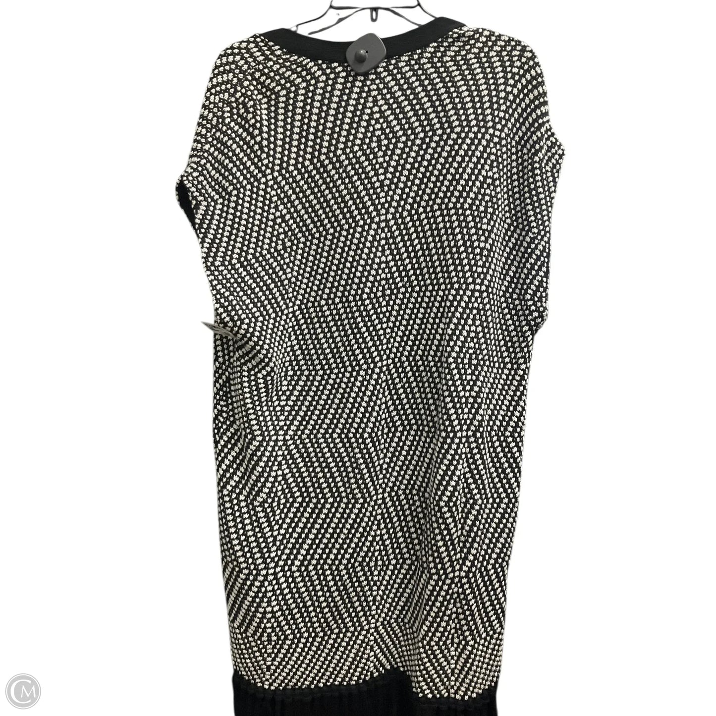 Poncho By Chicos In Black & White, Size: Xs