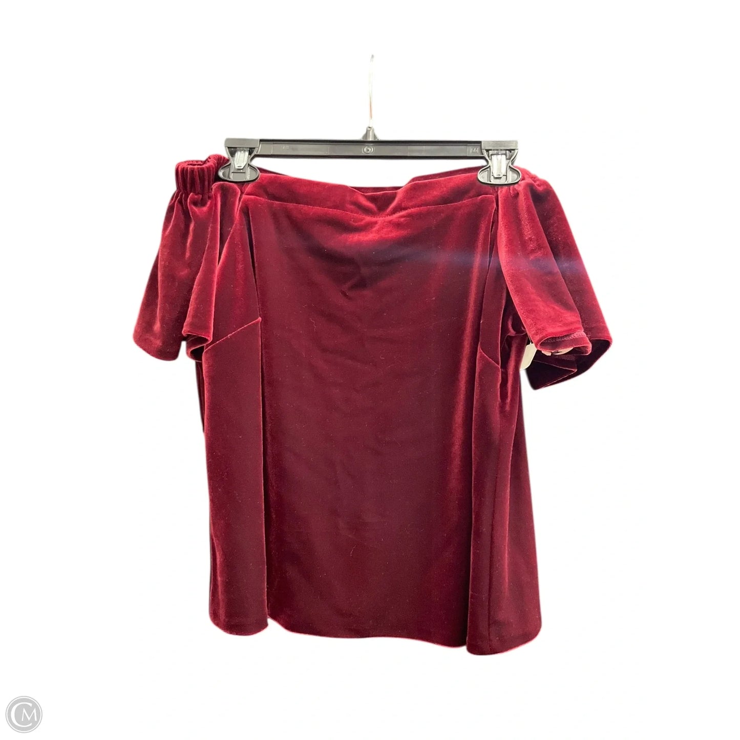 Top Short Sleeve By White House Black Market In Red, Size: M