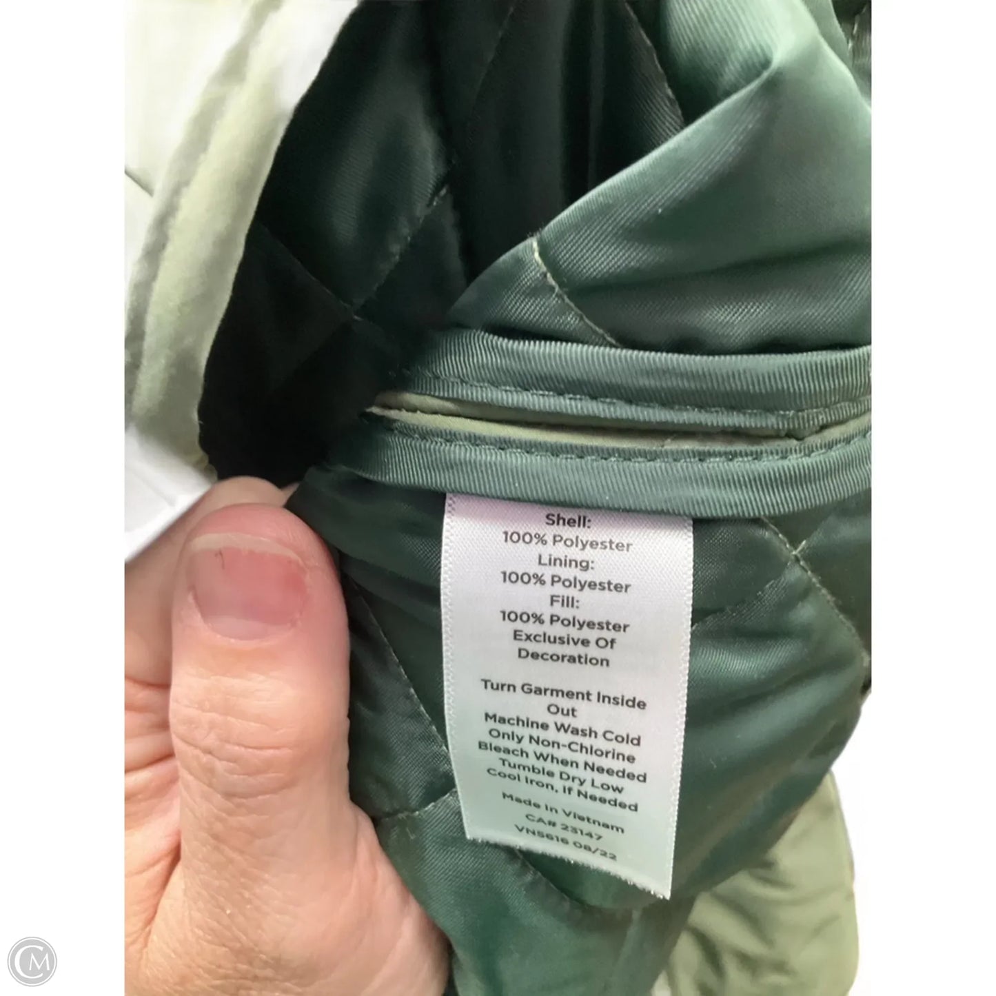 Jacket Puffer & Quilted By Talbots In Green, Size: 1x