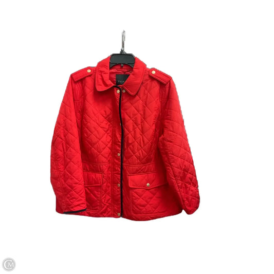 Jacket Puffer & Quilted By Talbots In Red, Size: 1x