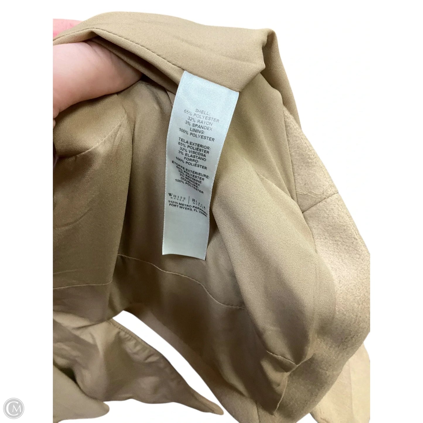 Coat Peacoat By White House Black Market In Tan, Size: M