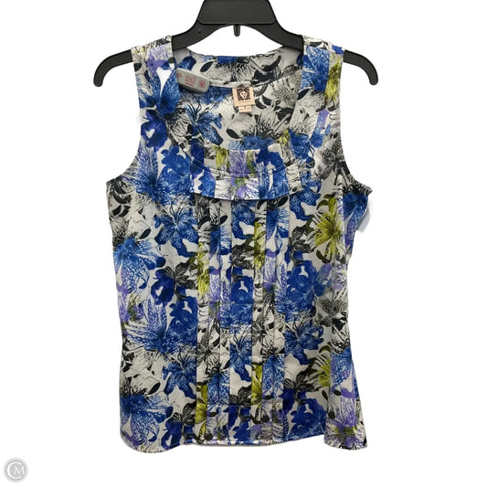 Top Sleeveless By Anne Klein In Floral Print, Size: S