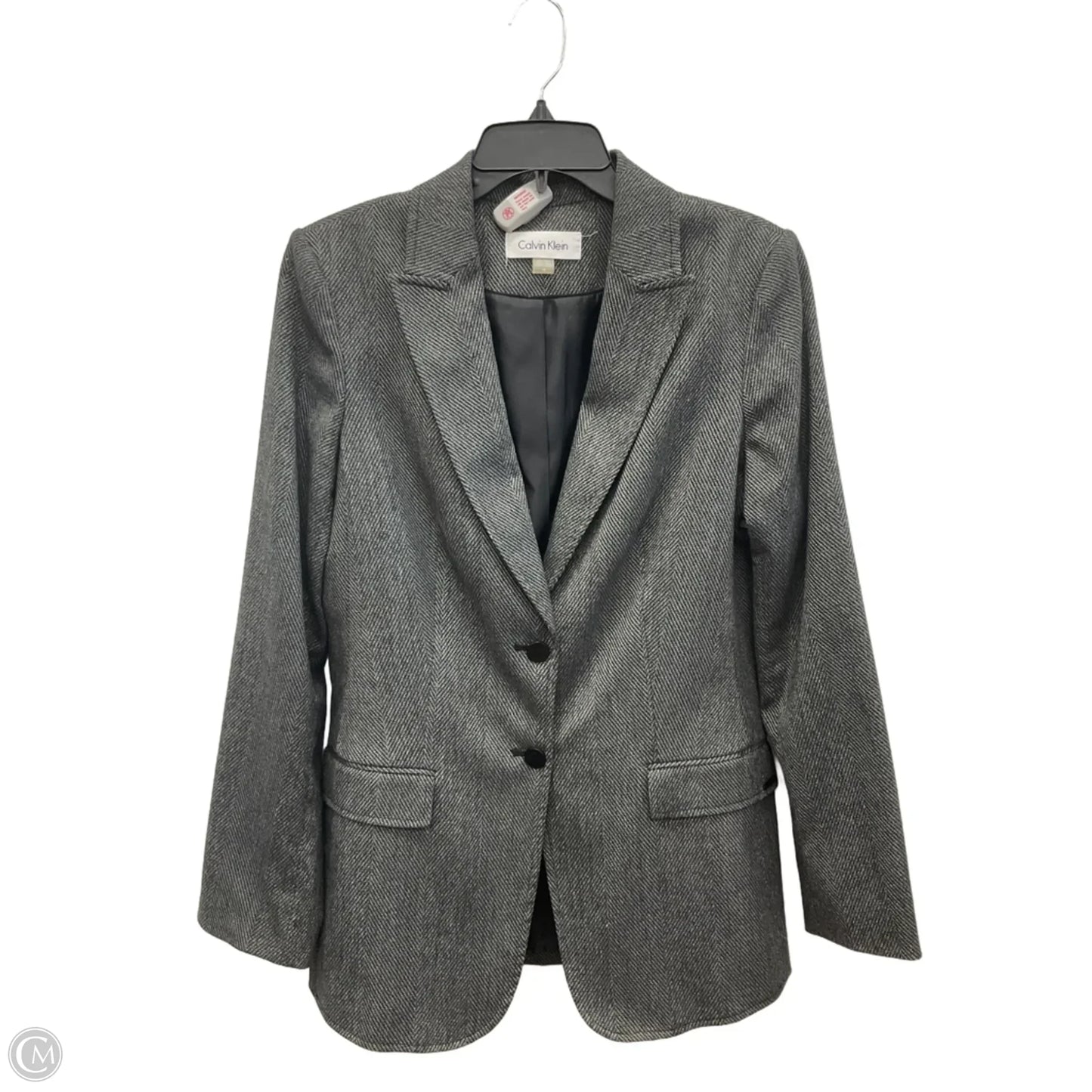 Blazer By Calvin Klein In Grey, Size: Xl