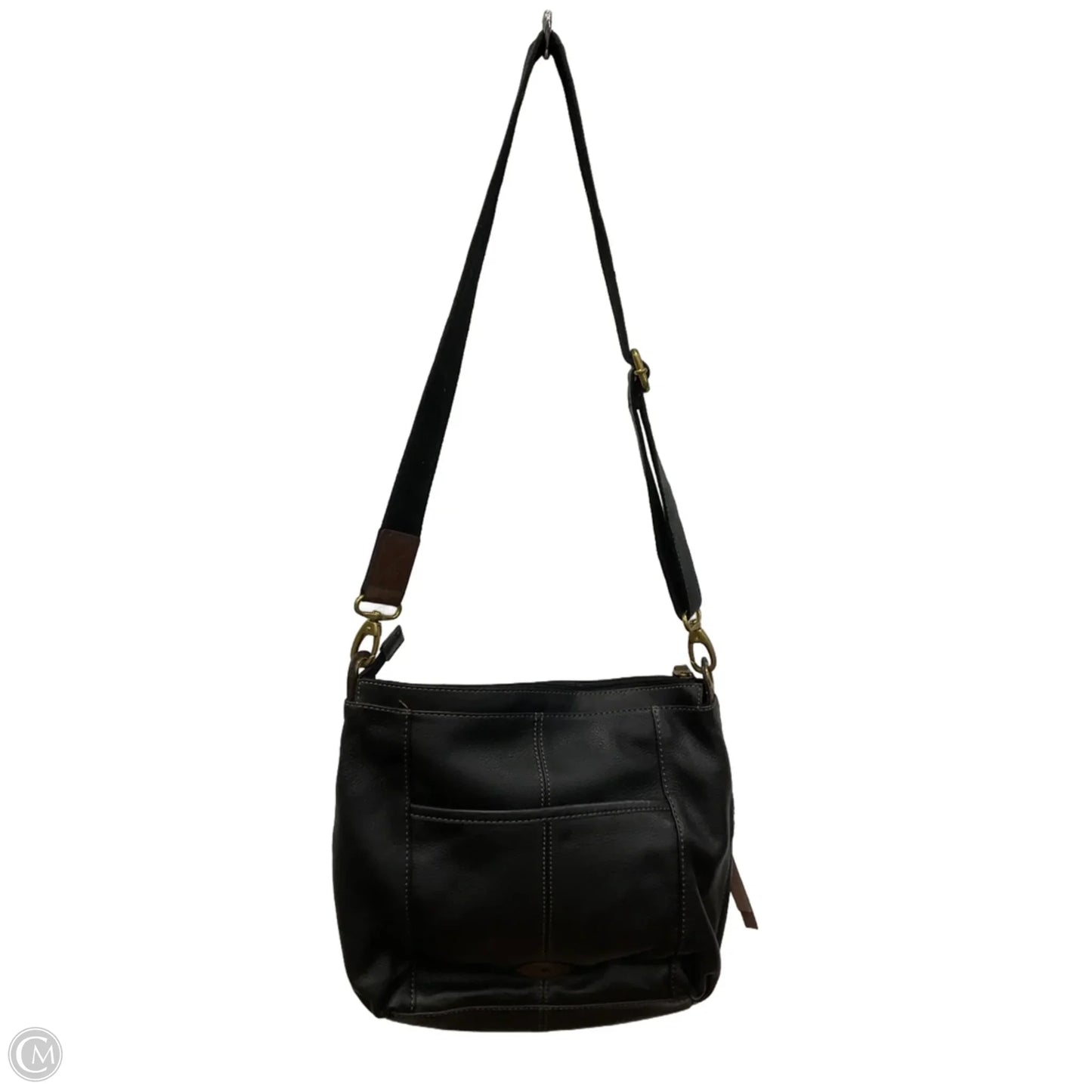 Crossbody Leather By Fossil, Size: Large