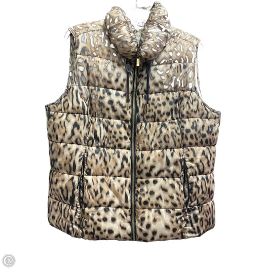 Vest Puffer & Quilted By Calvin Klein In Animal Print, Size: Xl