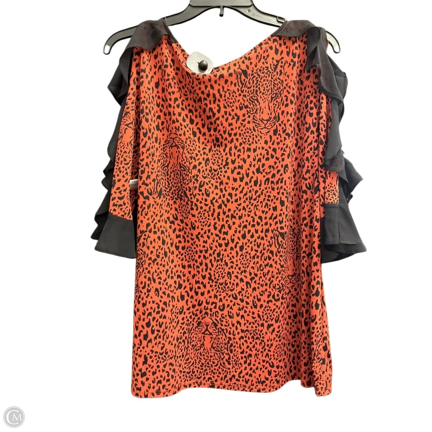 Top Long Sleeve By Bold Elements In Animal Print, Size: Xl