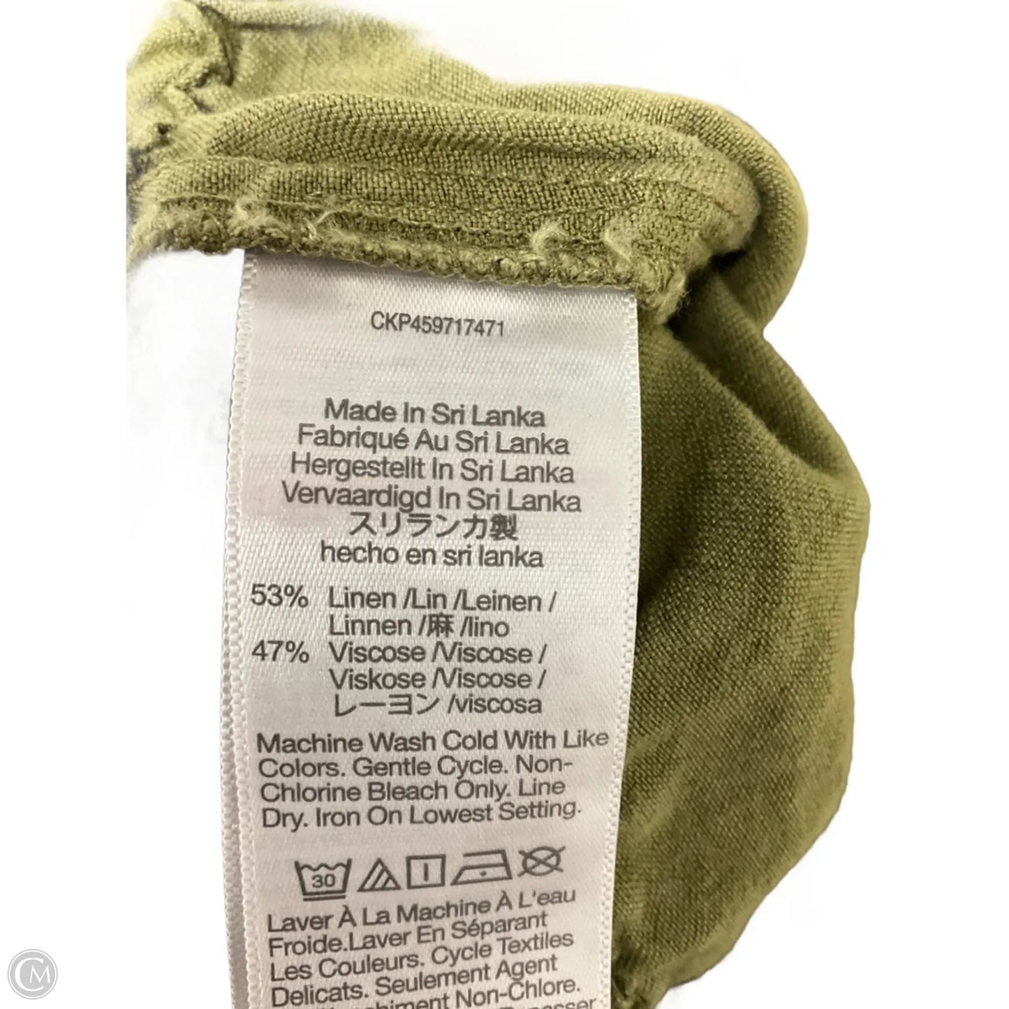 Pants Linen By Madewell In Green, Size: M