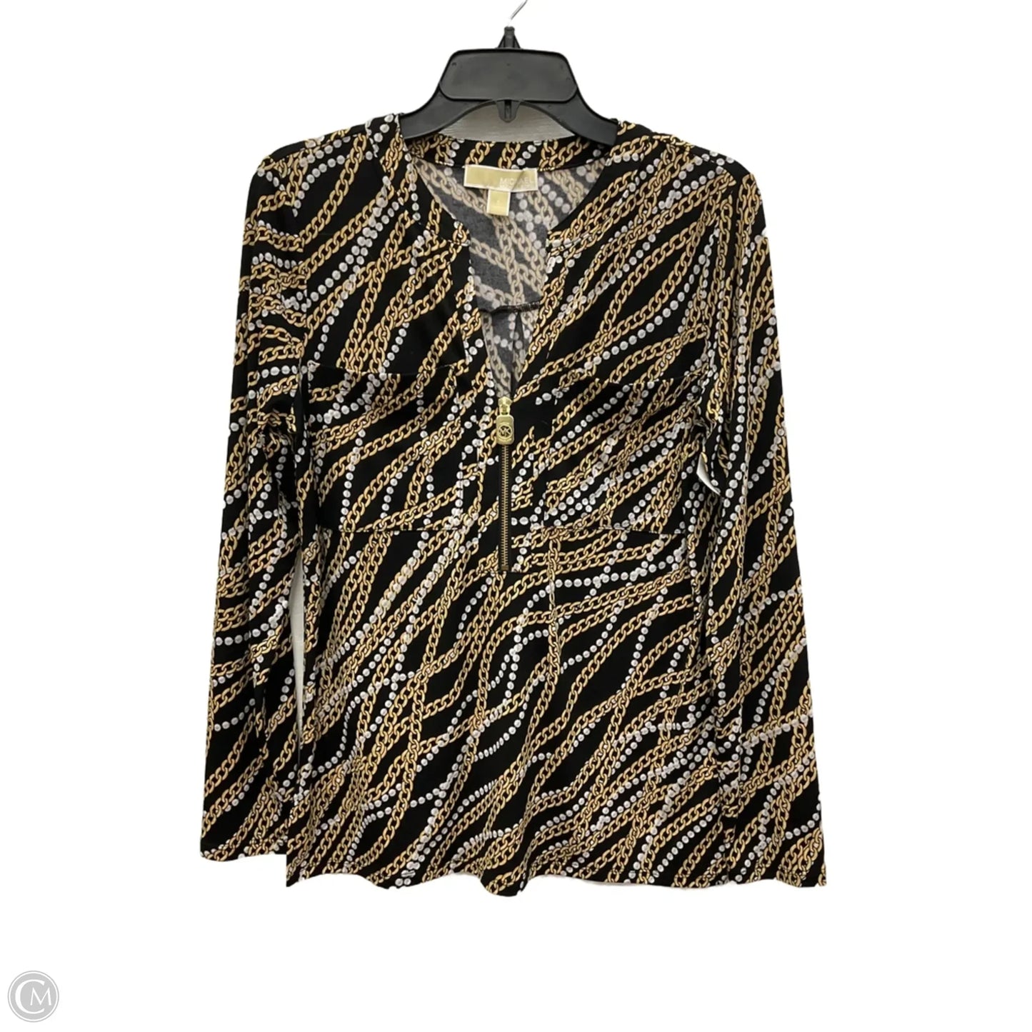 Top Long Sleeve By Michael By Michael Kors In Black, Size: S