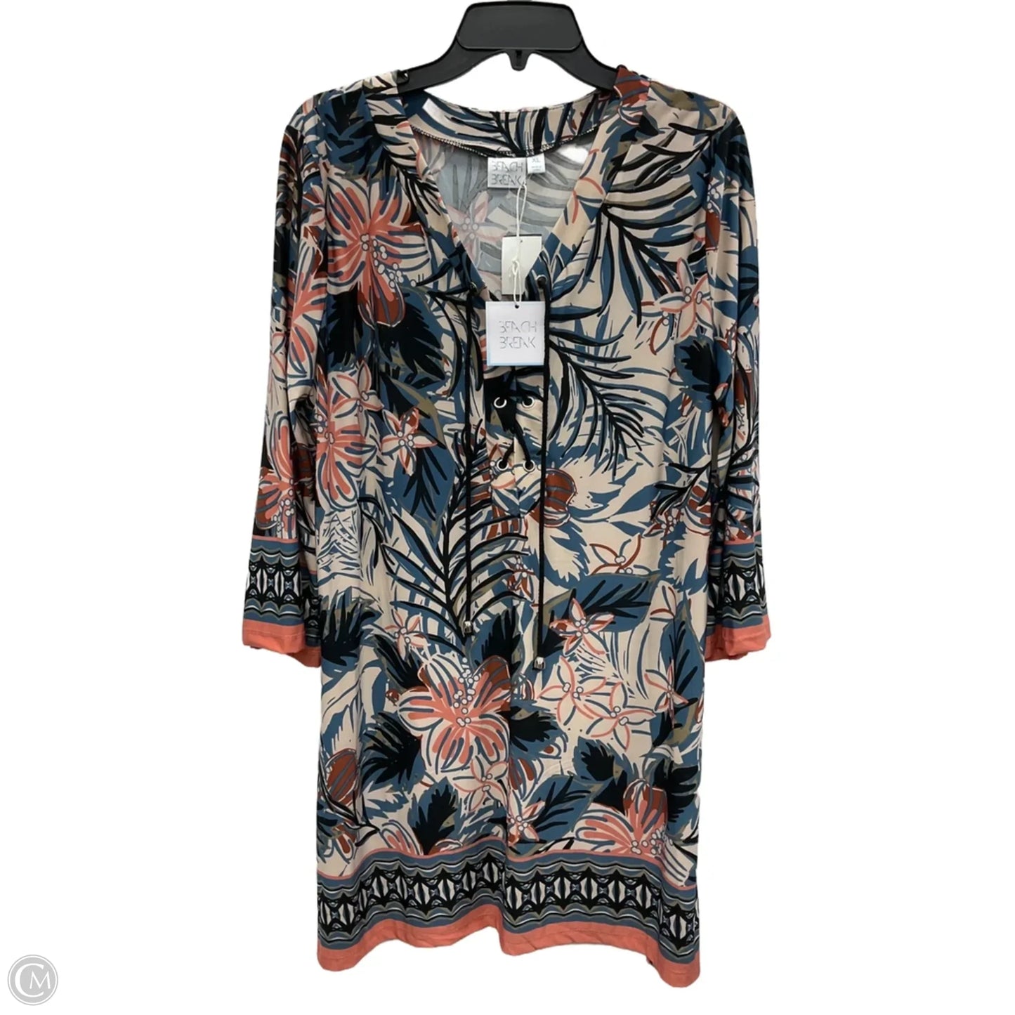 Swimsuit Top By Clothes Mentor In Floral Print, Size: Xl