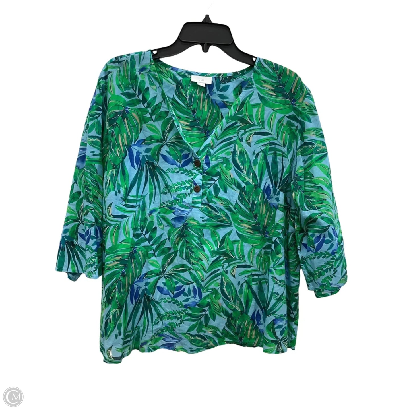 Top Short Sleeve By J. Jill In Blue, Size: Xl