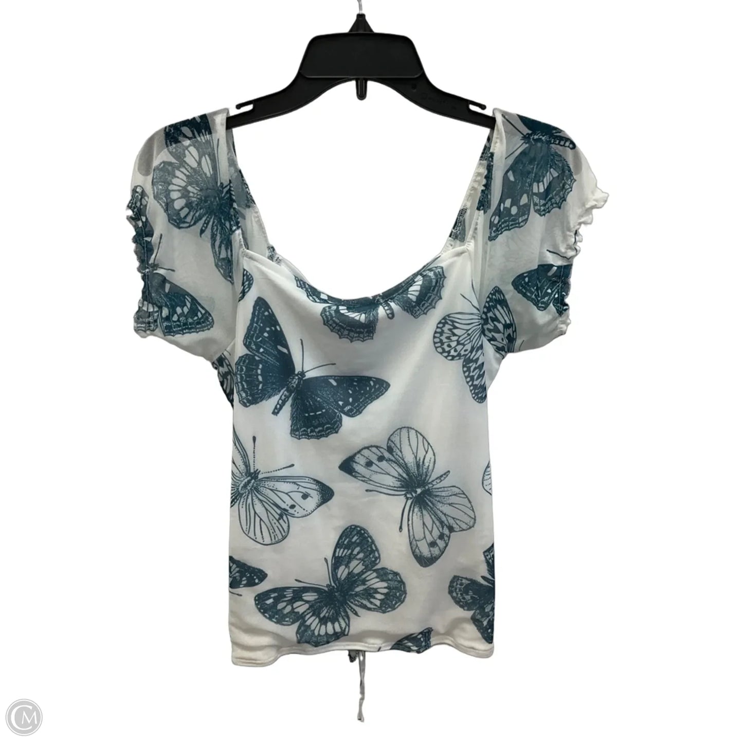 Top Short Sleeve By Guess In White, Size: L