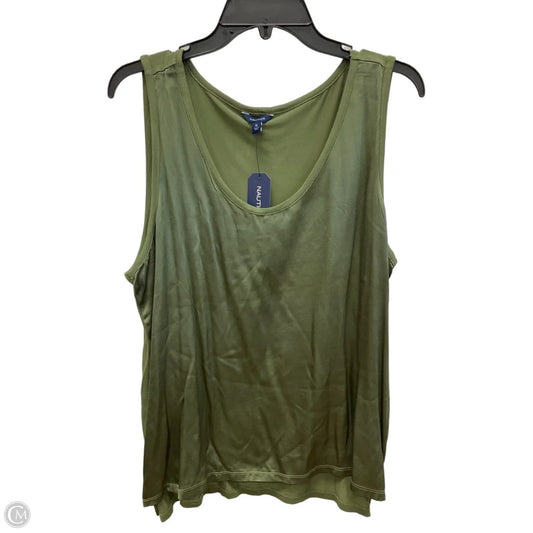 Top Sleeveless By Nautica In Green, Size: Xl