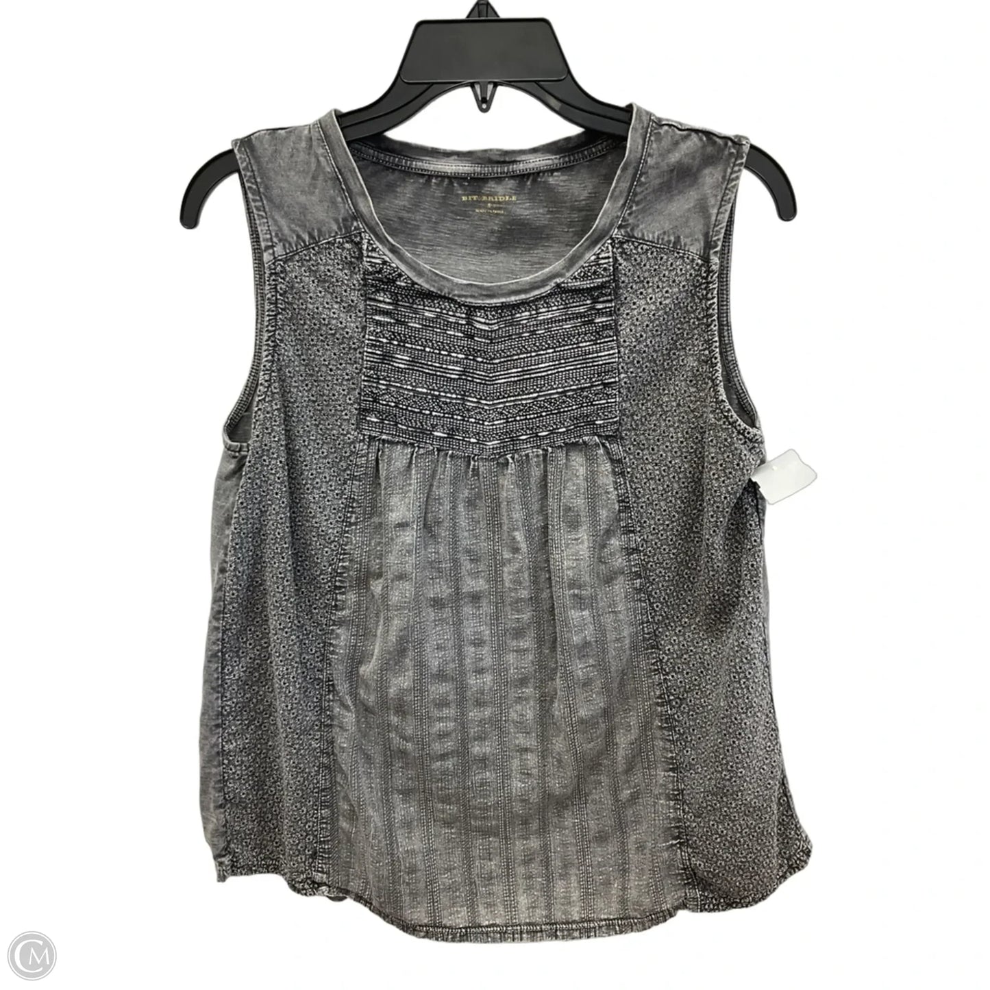 Top Sleeveless By Clothes Mentor In Grey, Size: S
