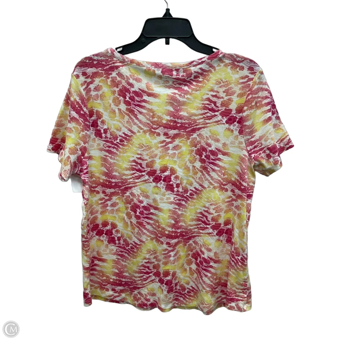 Top Short Sleeve By Chicos In Animal Print, Size: Xl
