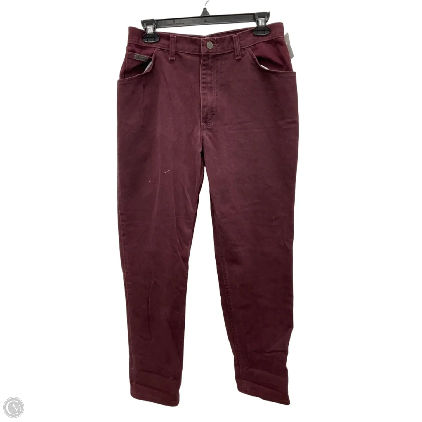 Jeans Straight By Wrangler In Maroon, Size: 10