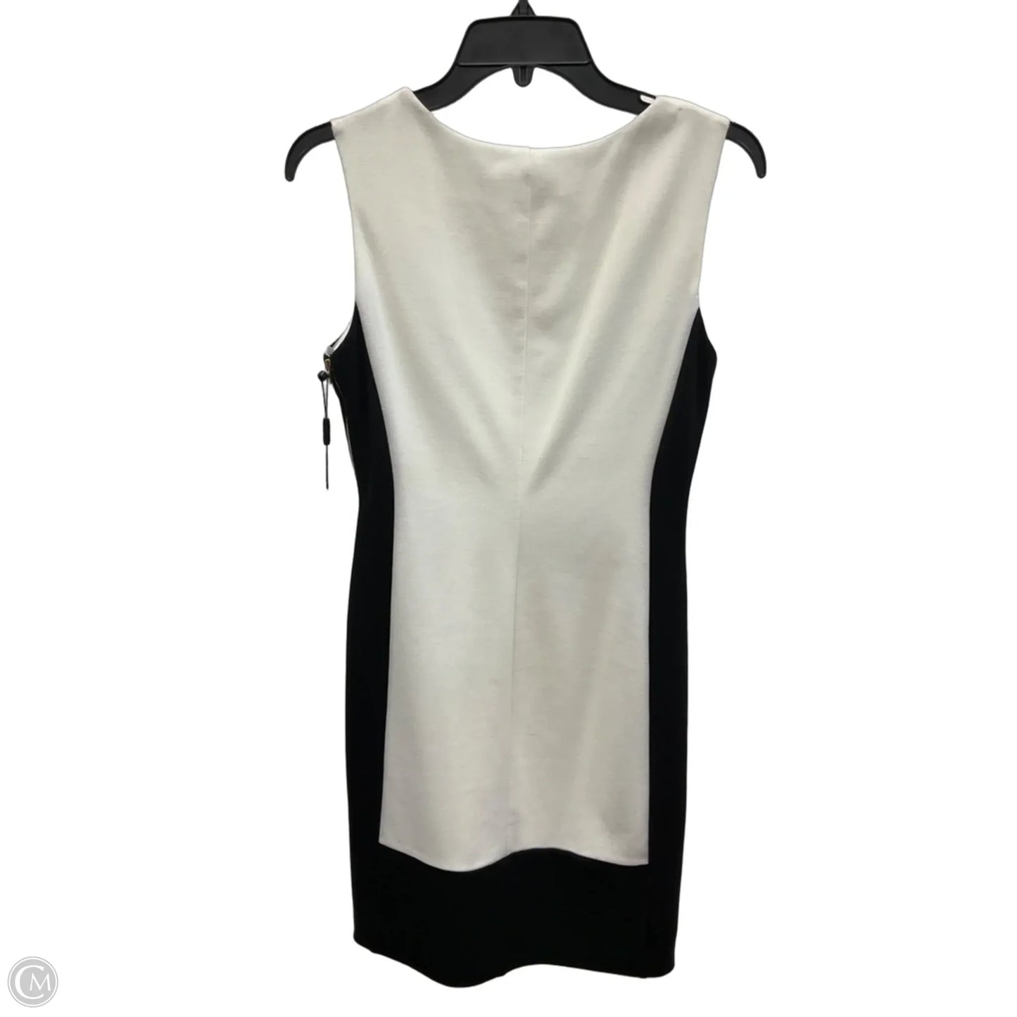 Dress Casual Midi By Calvin Klein In Black & White, Size: S