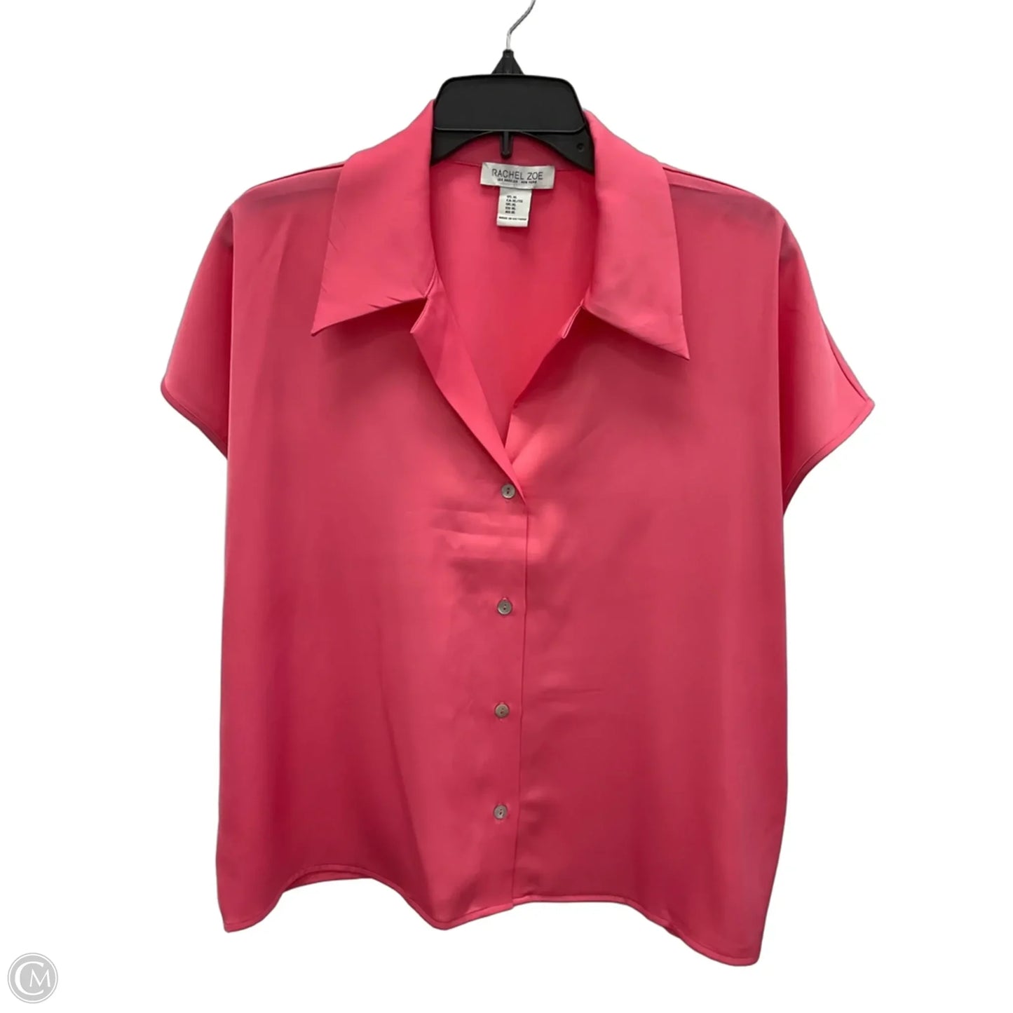 Blouse Short Sleeve By Rachel Zoe In Pink, Size: Xl