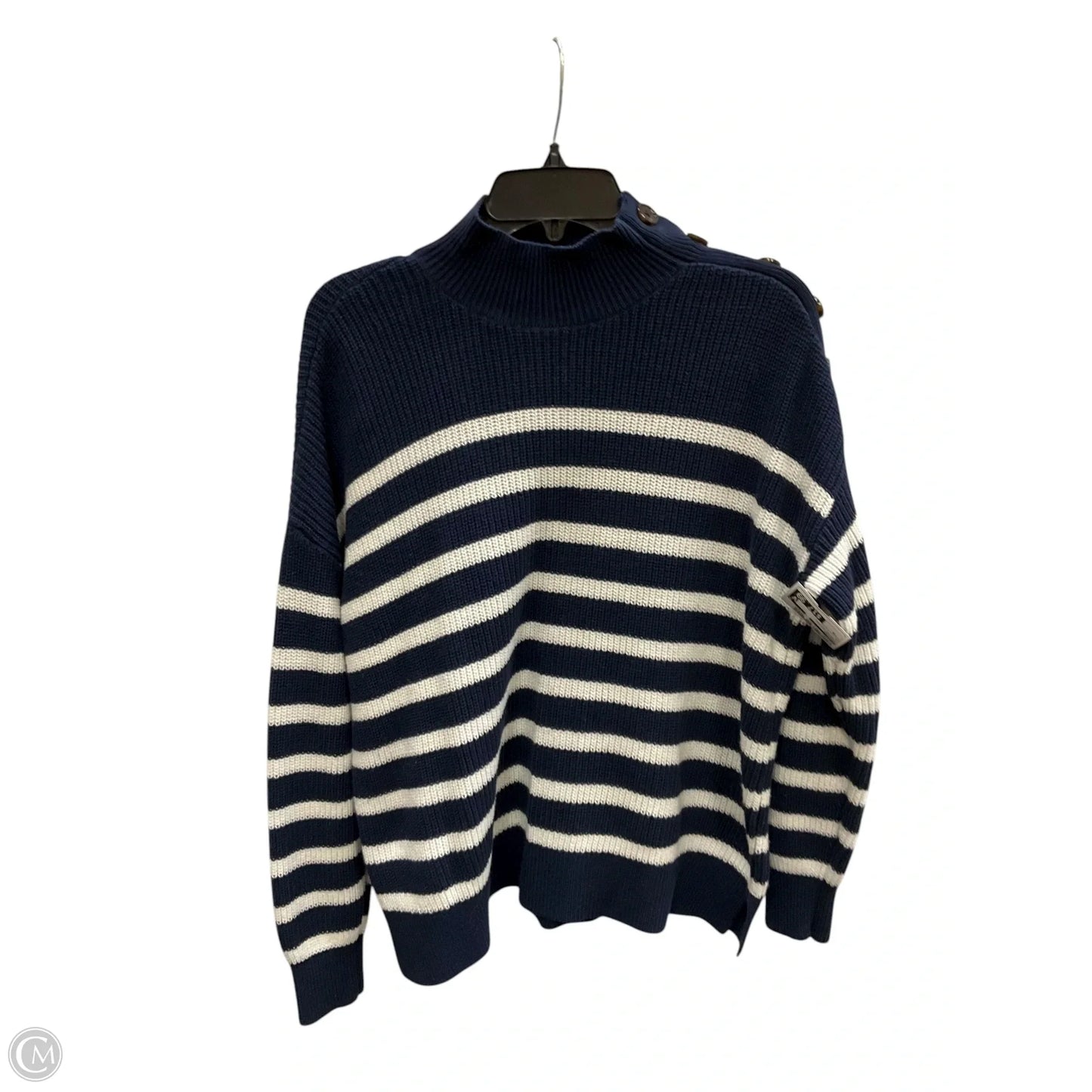 Sweater By Loft In Striped Pattern, Size: M