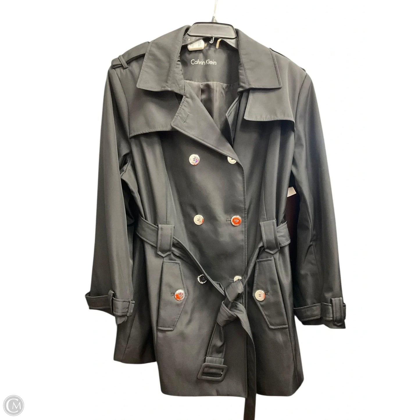 Coat Peacoat By Calvin Klein In Black, Size: 1x