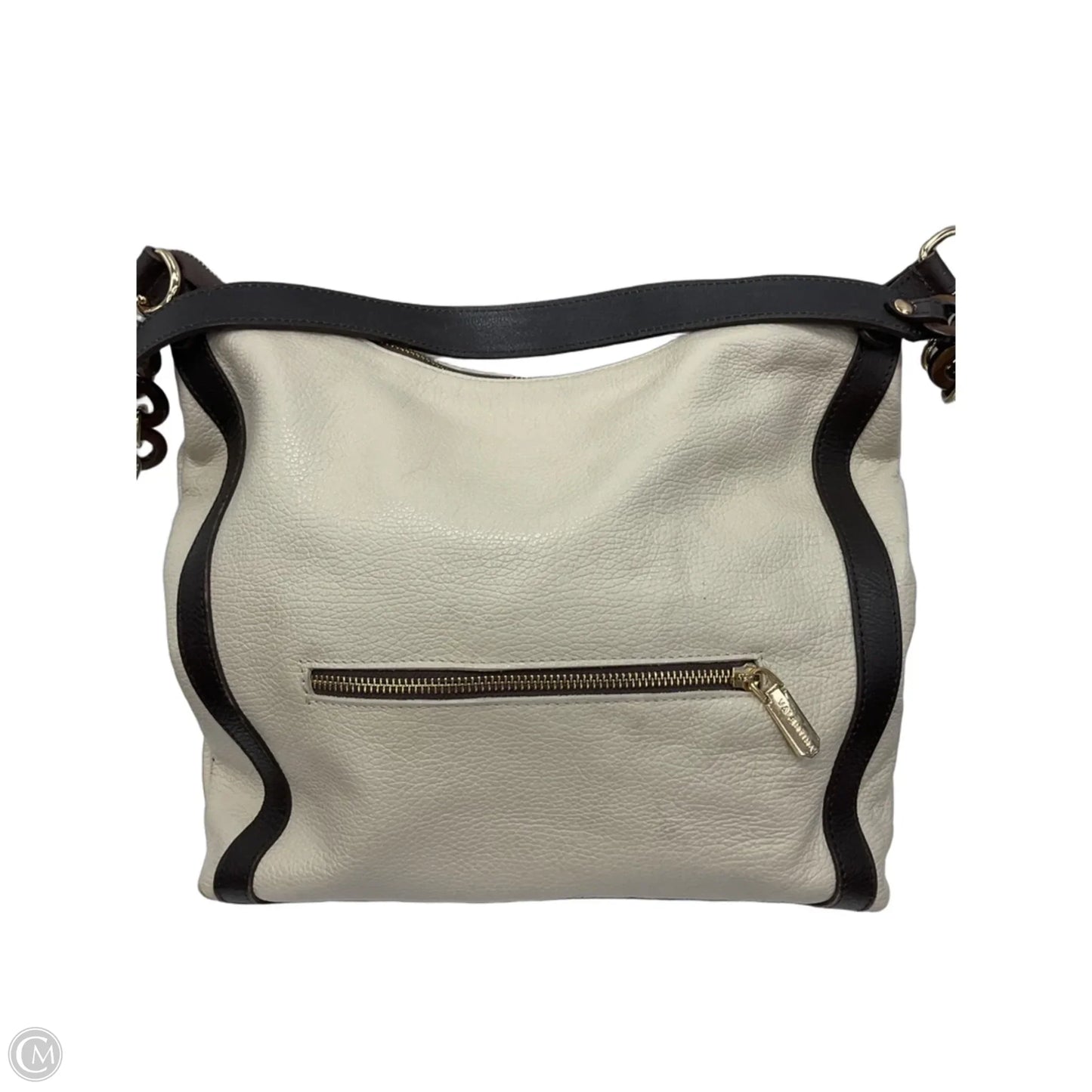 Handbag Leather By Valentina, Size: Large