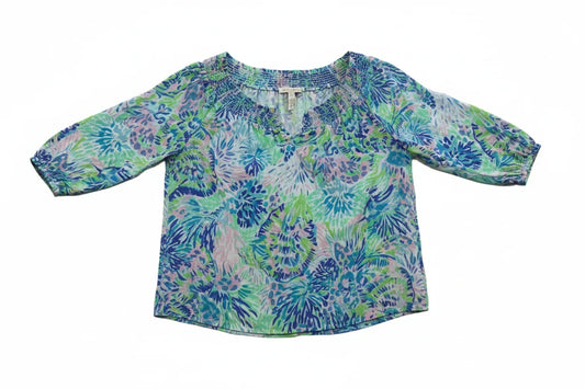 Top Long Sleeve Designer By Lilly Pulitzer In Multi-colored, Size: Xl