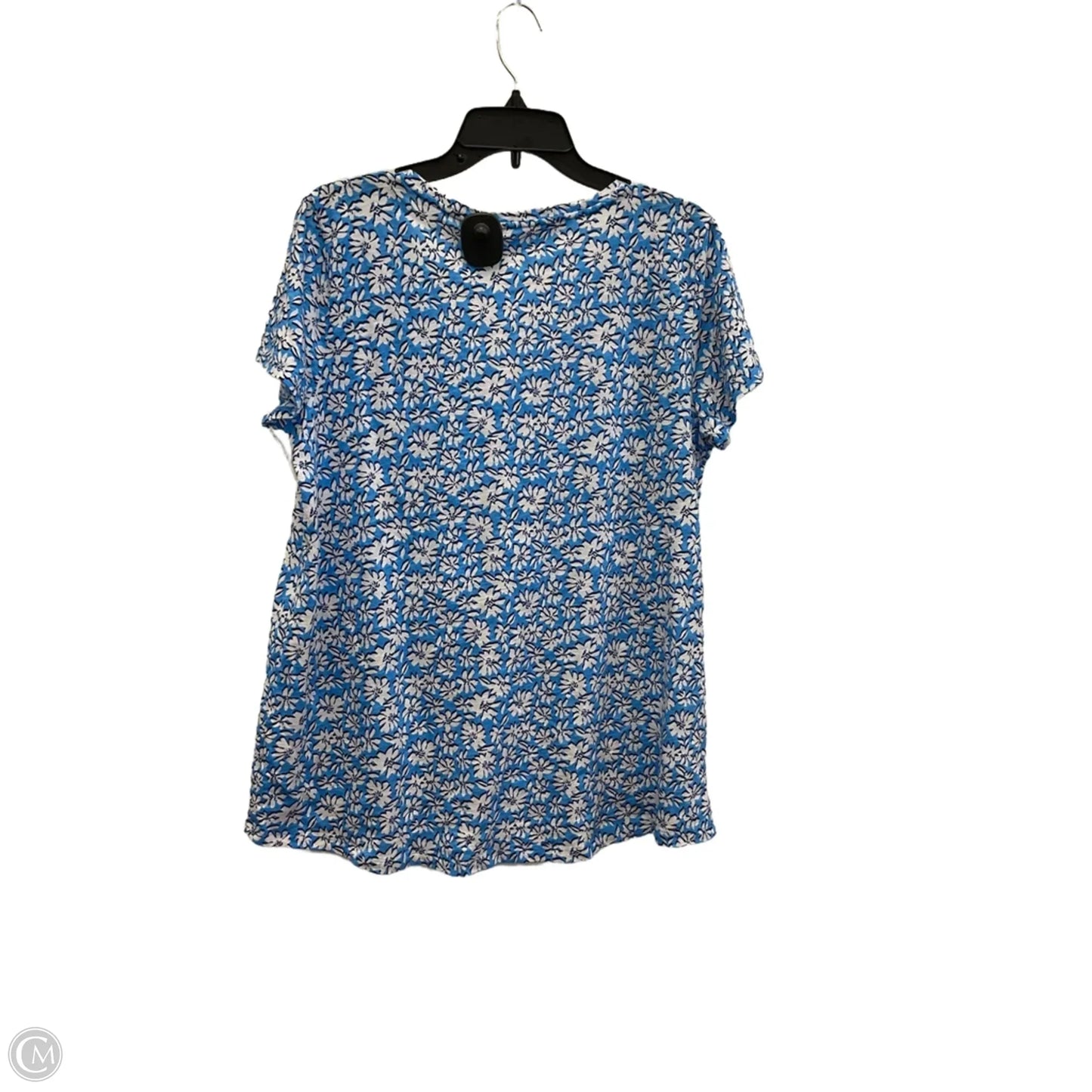 Top Short Sleeve Designer By Lilly Pulitzer In Blue, Size: Xl