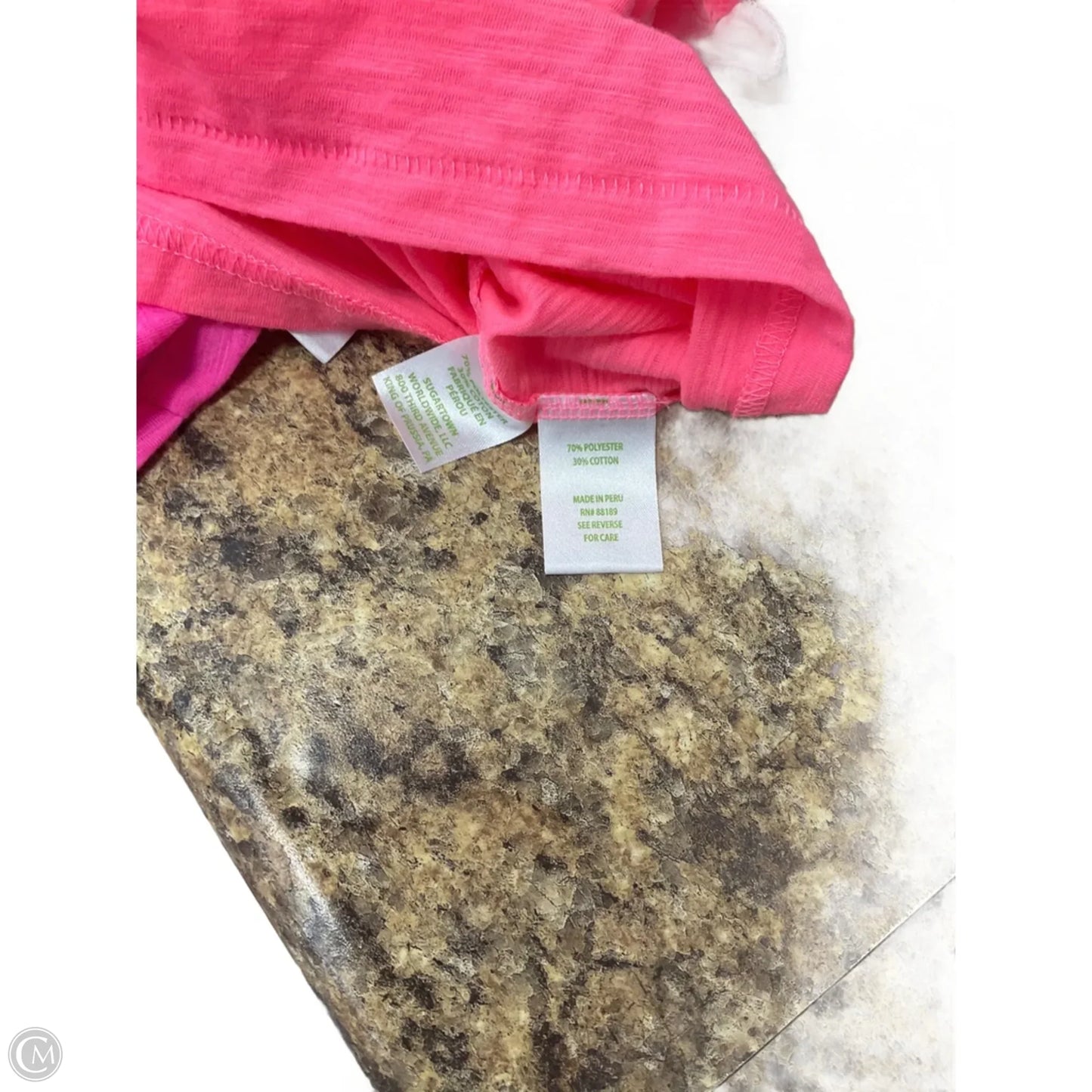 Top Short Sleeve Designer By Lilly Pulitzer In Pink, Size: Xxl