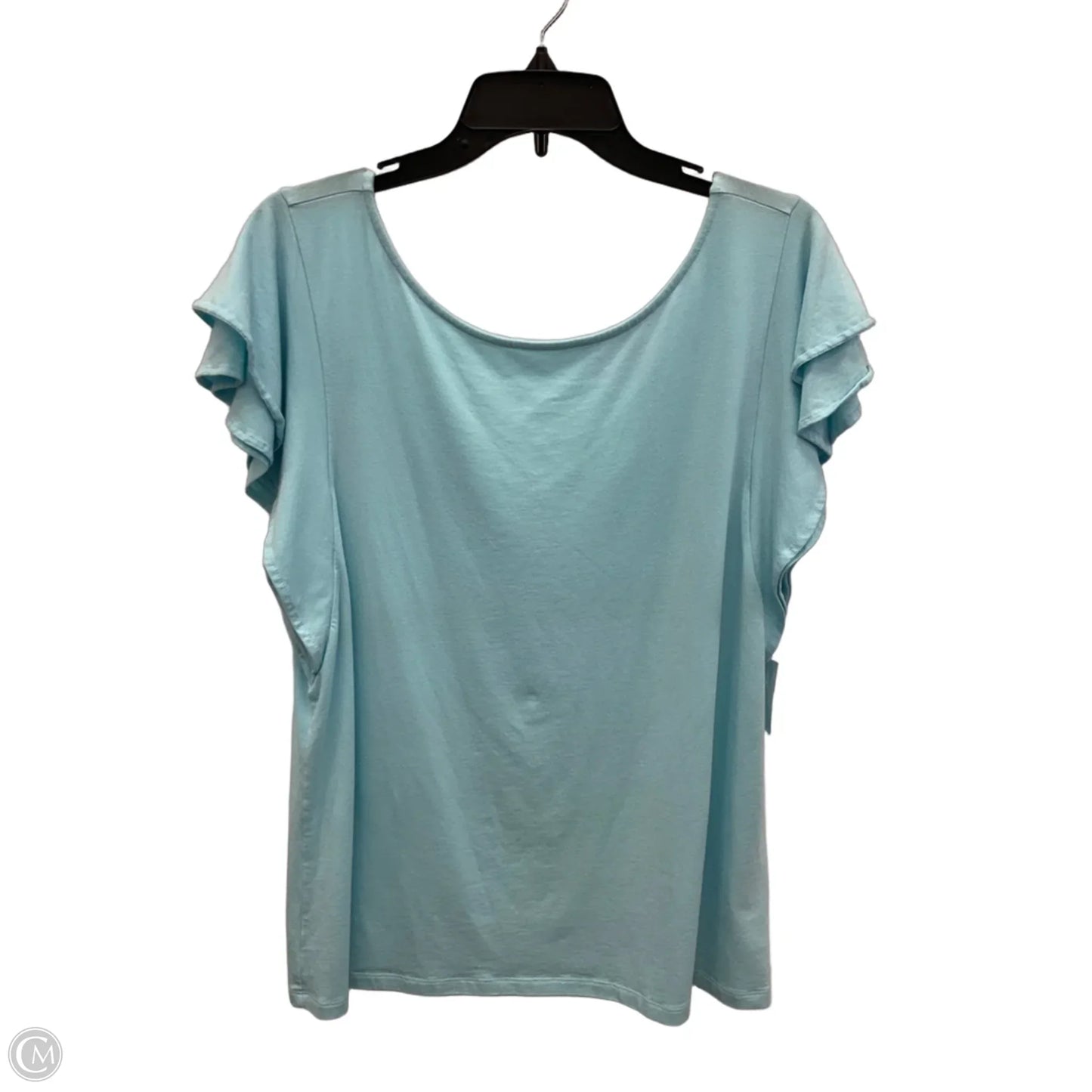 Top Short Sleeve Designer By Lilly Pulitzer In Blue, Size: Xl