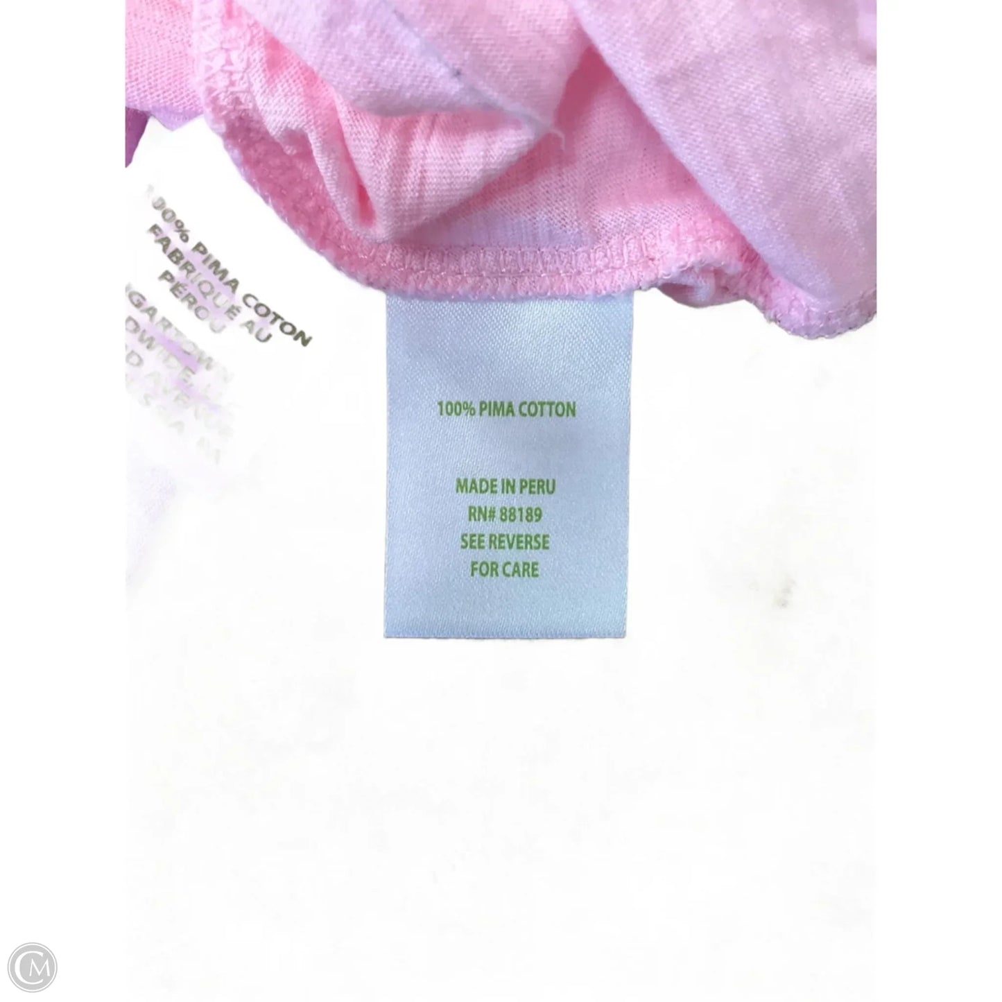 Top Short Sleeve Designer By Lilly Pulitzer In Pink, Size: Xl