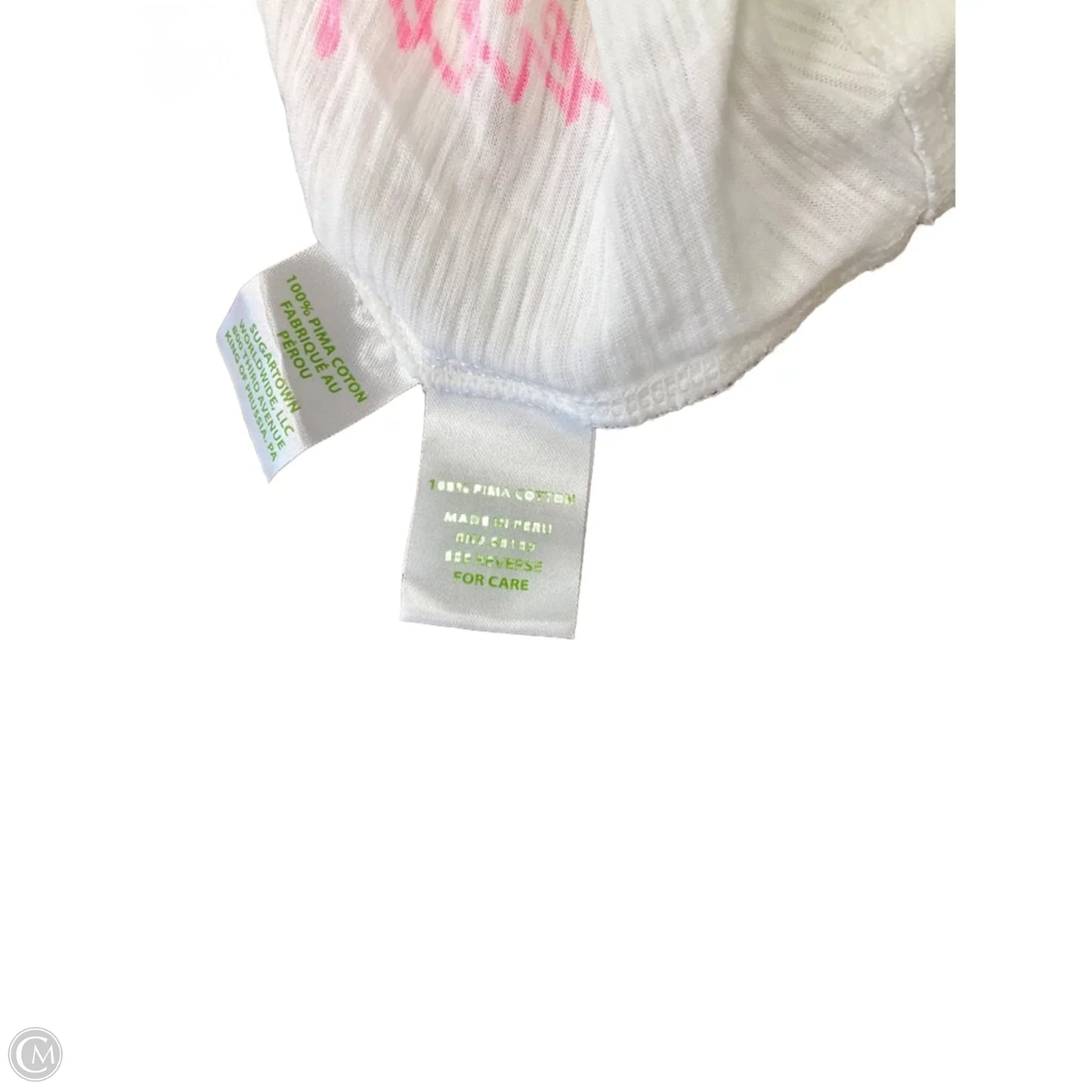 Top Short Sleeve Designer By Lilly Pulitzer In White, Size: Xl