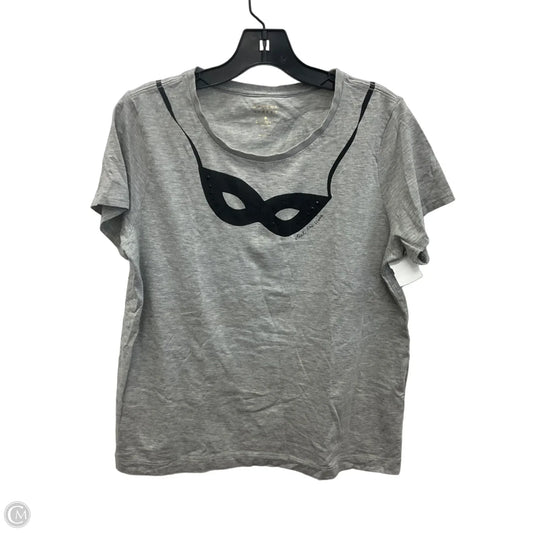 Top Short Sleeve Designer By Kate Spade In Grey, Size: L