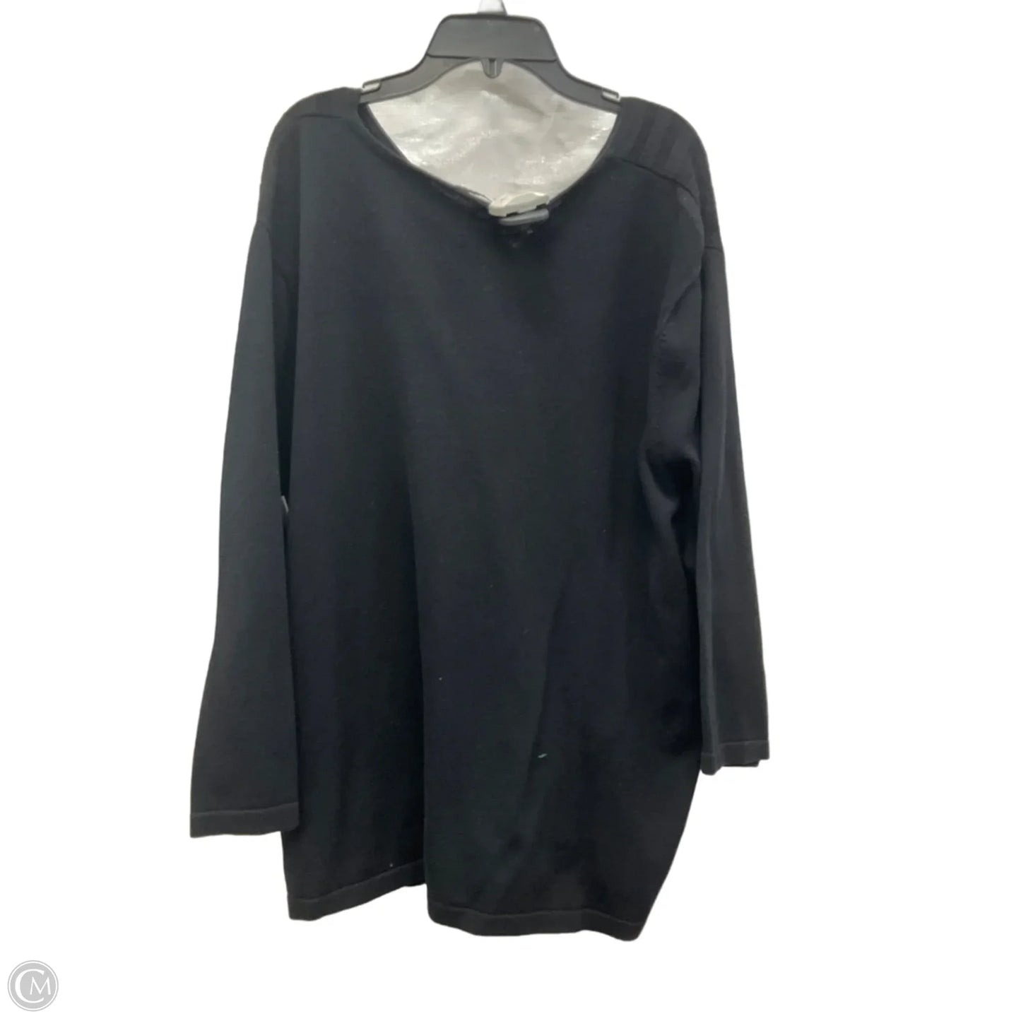 Top Long Sleeve By Peter Nygard In Black, Size: L