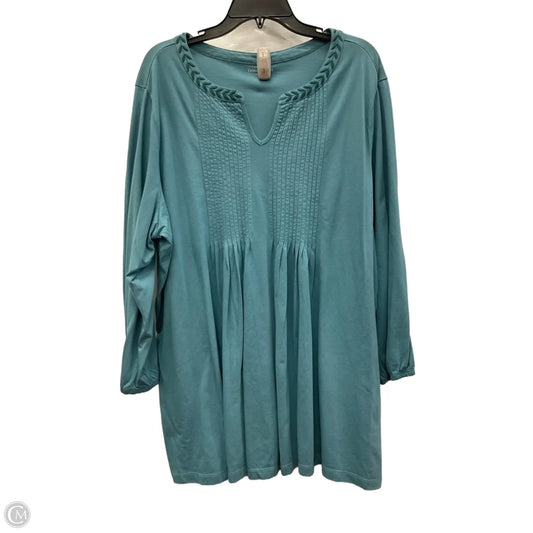 Top Long Sleeve By Soft Surroundings In Blue, Size: 2x