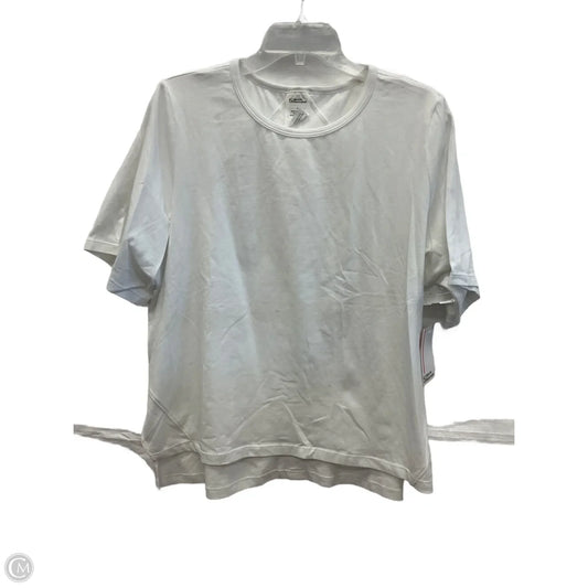 Athletic Top Short Sleeve By Cmc In White, Size: L
