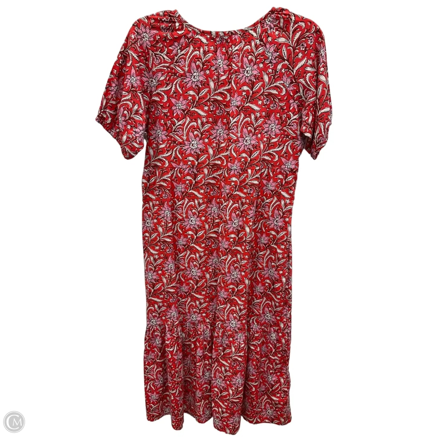 Dress Casual Midi By Loft In Red, Size: S