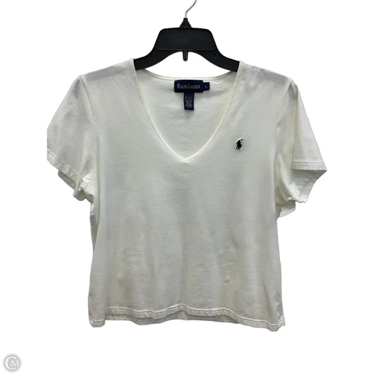 Top Short Sleeve Basic By Ralph Lauren In White, Size: L