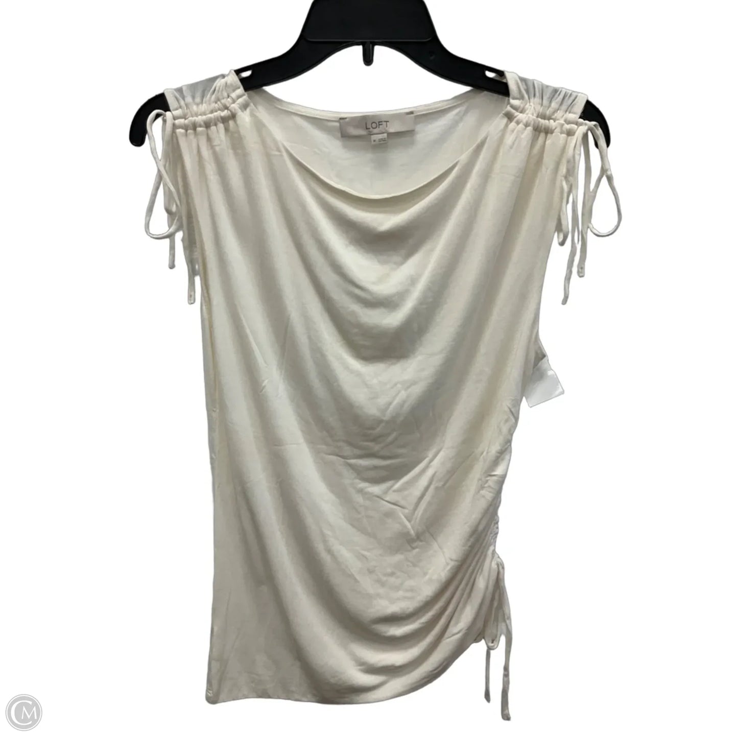 Top Sleeveless By Loft In White, Size: M
