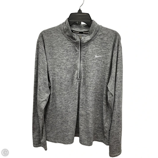 Athletic Jacket By Nike Apparel In Grey, Size: 2x