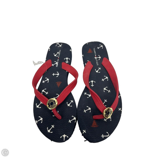 Sandals Flip Flops By Tommy Hilfiger In Blue, Size: 6