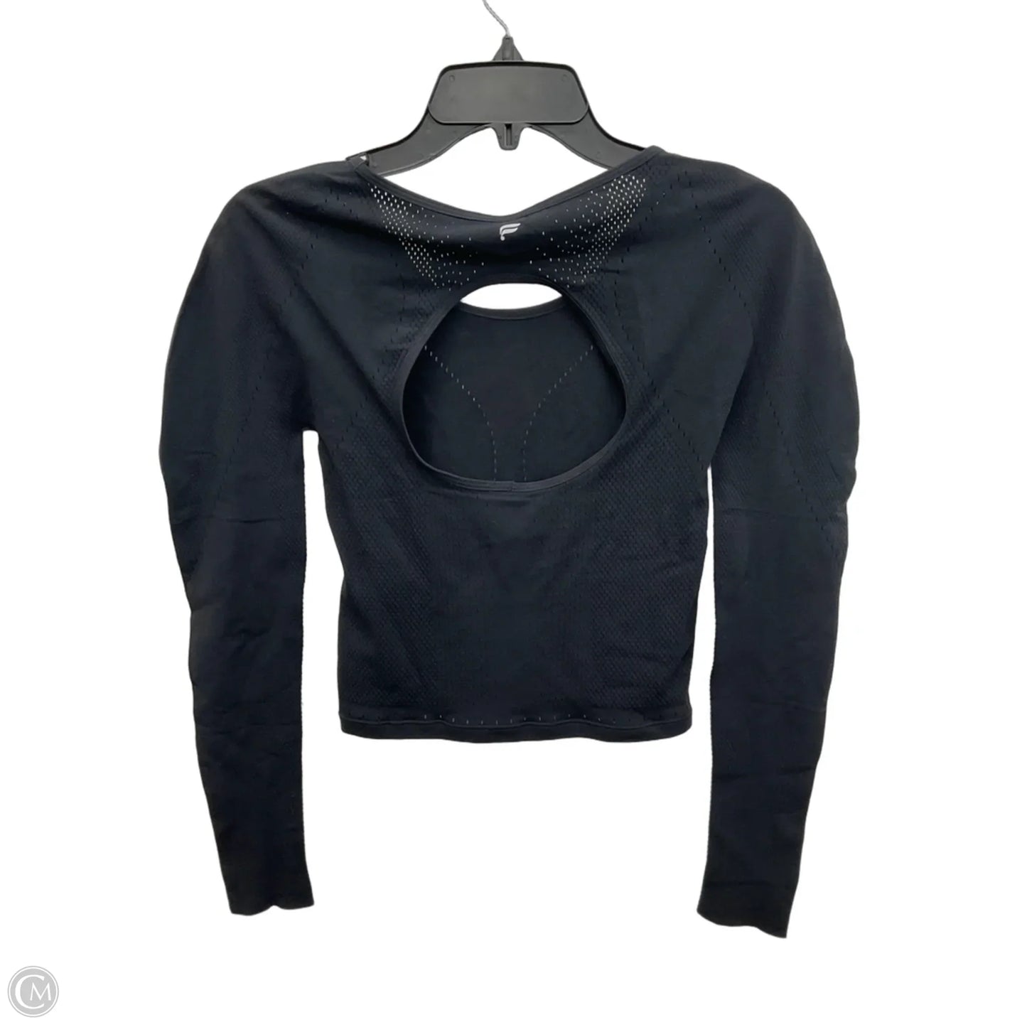 Athletic Top Long Sleeve Crewneck By Fabletics In Black, Size: M