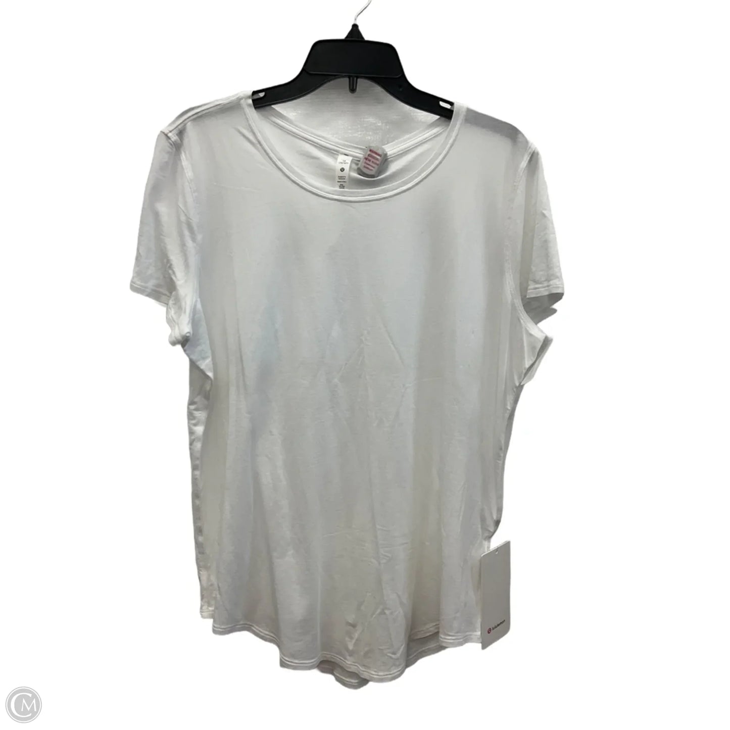 Top Short Sleeve By Lululemon In White, Size: Xl