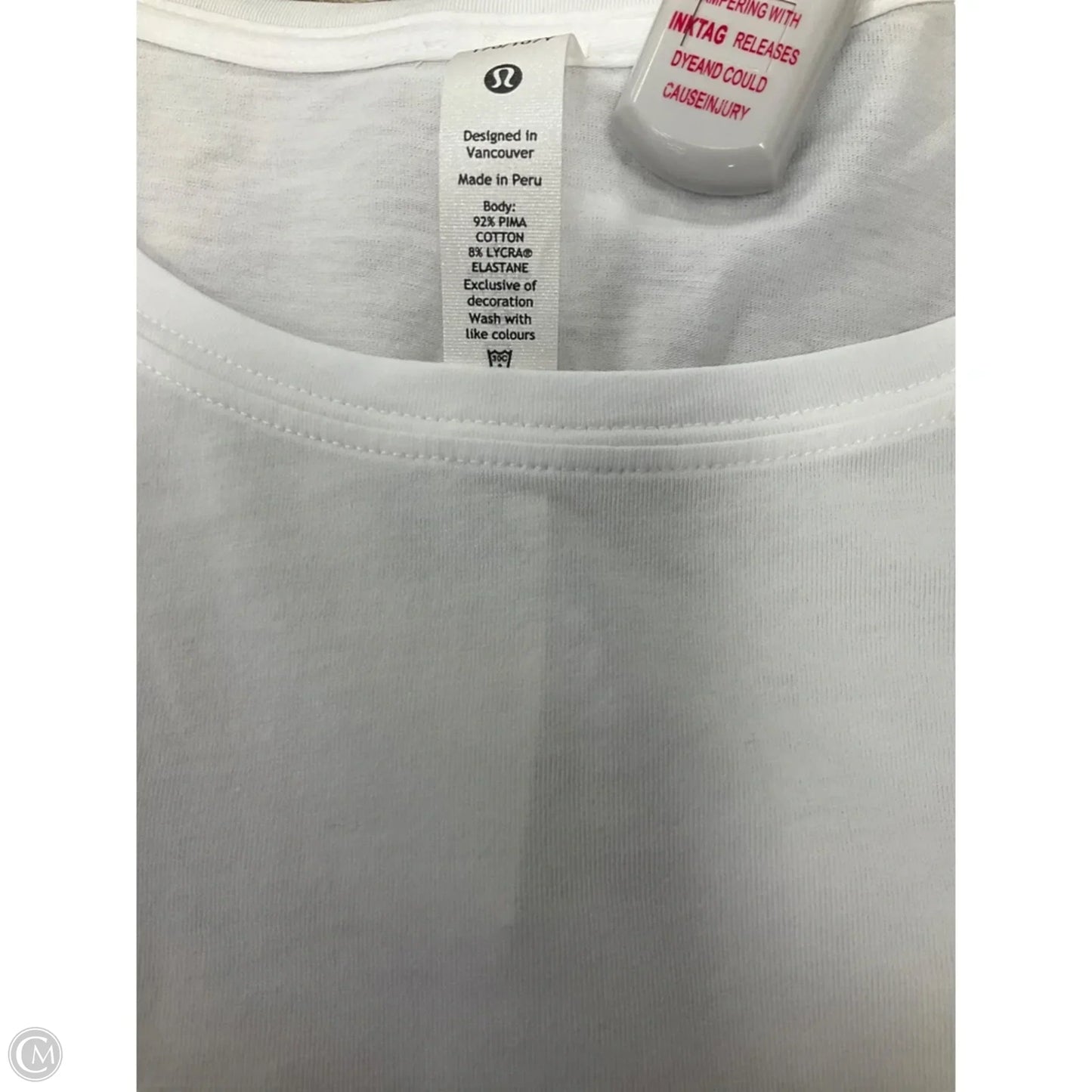 Top Short Sleeve By Lululemon In White, Size: Xl