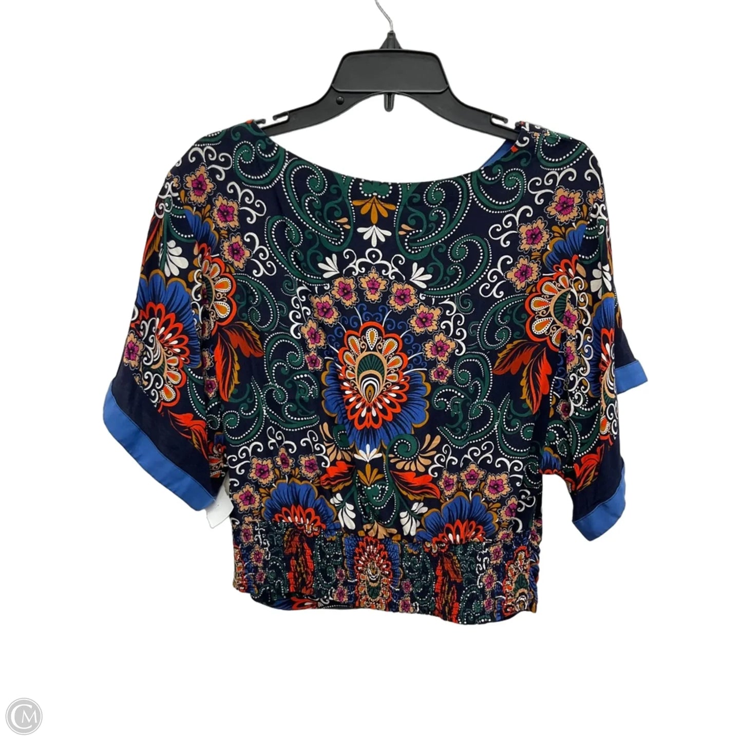 Top Short Sleeve By Anthropologie In Blue, Size: M