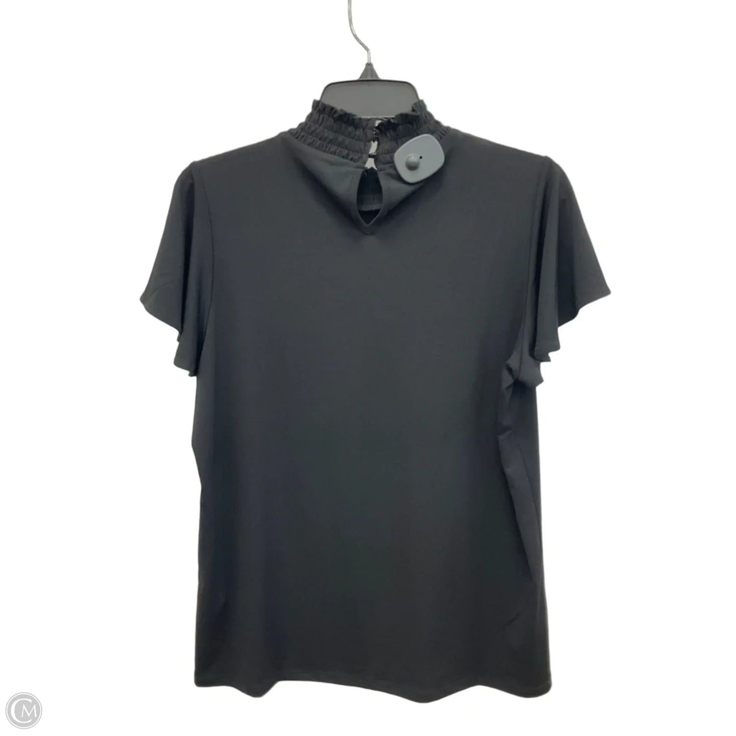 Top Short Sleeve By Adrianna Papell In Black, Size: M
