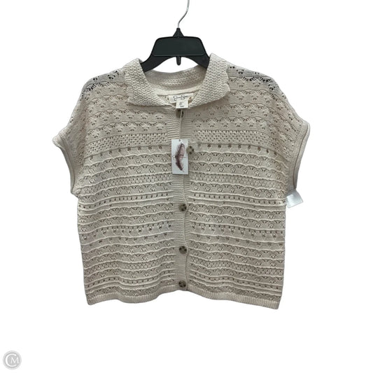 Top Short Sleeve By Jessica Simpson In Cream, Size: L