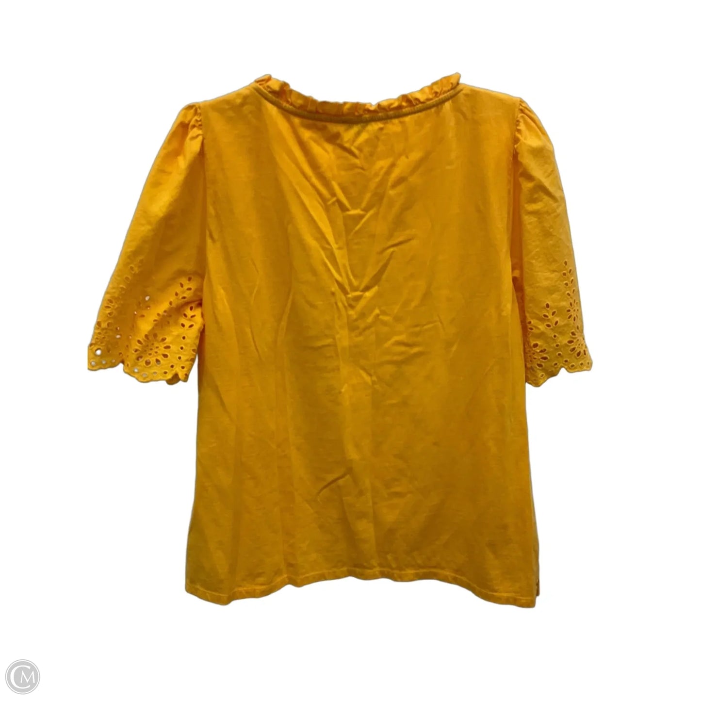 Top Short Sleeve By Talbots In Yellow, Size: Xl