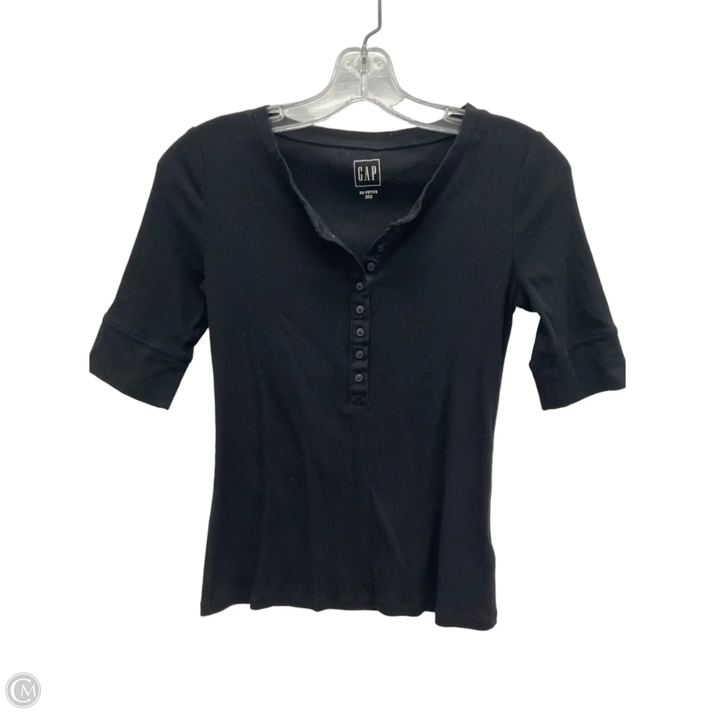Top Short Sleeve By Gap In Black, Size: Xs